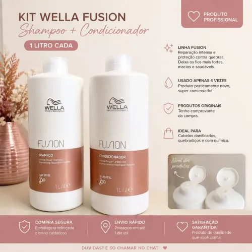 Kit wella fusion de 1l