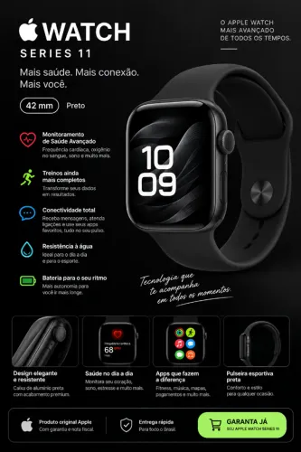 Apple Watch S11 42mm Lacrado na caixa