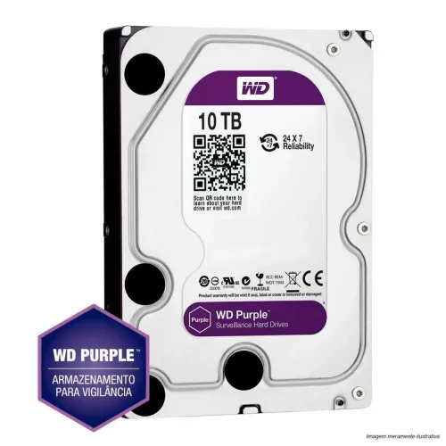 HD Wd Purple 10tb Intelbras novo 