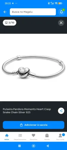 Pulseira estilo Pandora em prata 925
