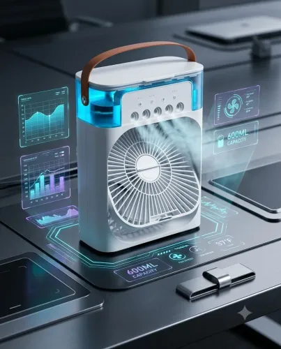 Ventilador Portátil 600ml com Função Umidificador - entrega grátis