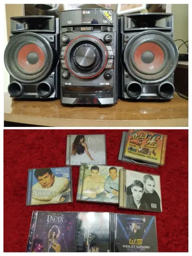 Caixa de Som Mini HI-FI SYSTEM LG + CDs de BRINDE
