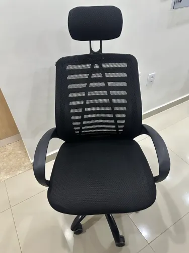 Cadeira De Escritório Ergonômica Presidente Com Encosto Preto Malha Ventilada Mesh