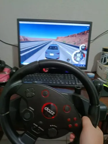 ?Kit PS4 + Volante Gamer Dazz T6 + Pedais + 3 Jogos Mídia Física