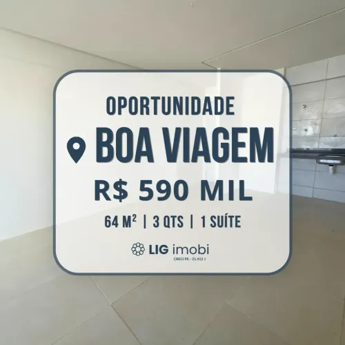 Oportunidade para Venda em Boa Viagem! | 64m² | 3 Quartos (1 Suíte) | Localização Estratég
