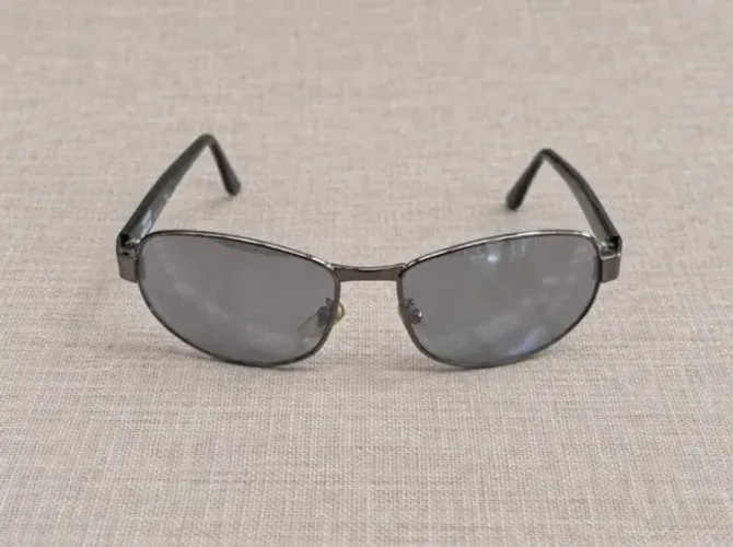 Óculos de Sol Gianni Versace X20 Unissex Original Armação Metal Grafite Lentes Cinza