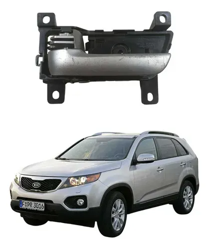Maçaneta Interna Dianteira Esquerda Kia Sorento 2010 A 2013 Preto Dianteira