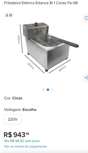 Vendo Frita industrial Edanca