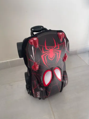 Mochila de Rodinhas 3D Maxtoy Homem Aranha Miles