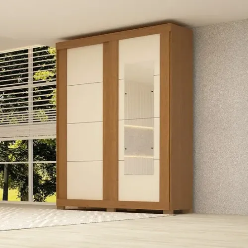 Roupeiro Helena 100% MDF com espelho - Entrega/Montagem Grátis Fortaleza