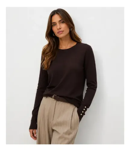 Sueter Feminino Com Detalhes Botoes no Punho P ao GG Coores Lindas