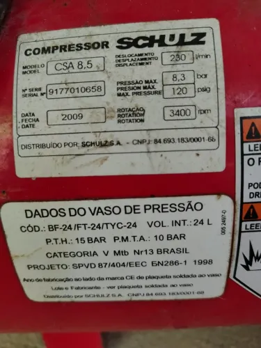 Vendo compressor de ar