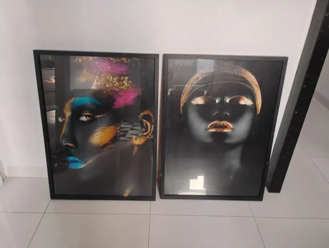 Conjunto de quadros de vidro