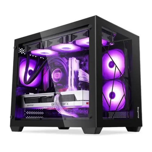Gabinete Gamer Segotep Lumi II, Mini Tower, M-ATX, Lateral e Frontal em Vidro Temperado, c