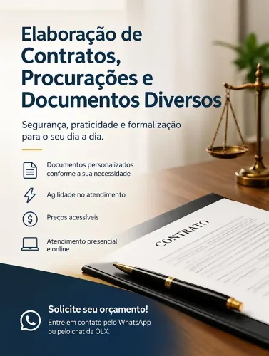 ELABORAÇÃO DE CONTRATOS, PROCURAÇÕES E DOCUMENTOS DIVERSOS