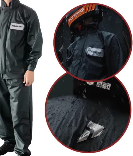 Capa de chuva para motoqueiro pioneira