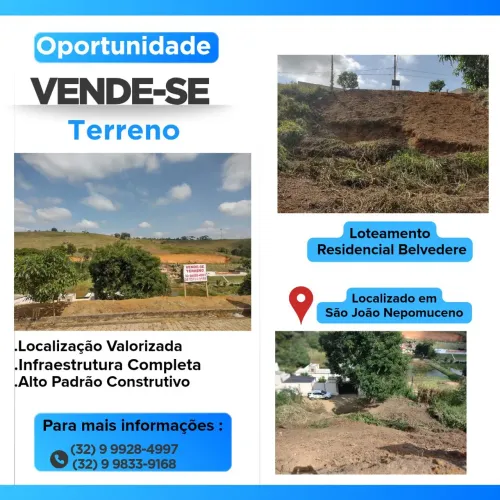 Oportunidade! Vende-se terreno. Loteamento Residencial Belvedere