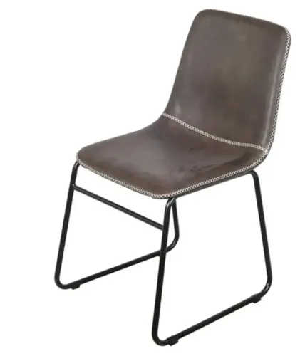 Cadeira Estofada com Base Metálica Preta - Moderna, Elegante e Confortável