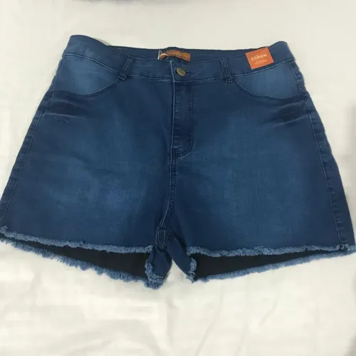shorts jeans feminino azul tamanho 52
