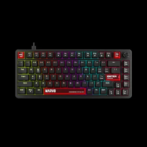 Teclado Mecanico Marvo Arma 67, Rainbow, 67%, Switch TNT Peach Linear, Novo, Lacrado