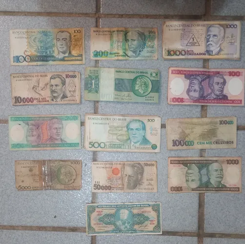 Cédulas Antigas/Moedas/Antiguidades/Dinheiro