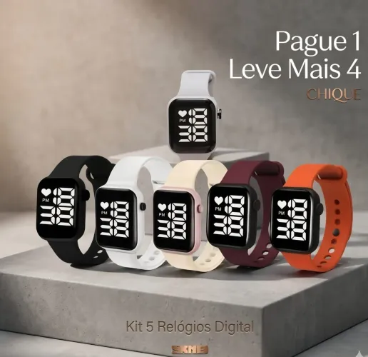 Kit 5 relógios digitais R$100. Entregamos para toda Fortaleza