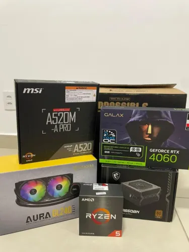 PC Gamer RTX 4060 Ryzen 5 5600 32GB DDR4 - na GARANTIA