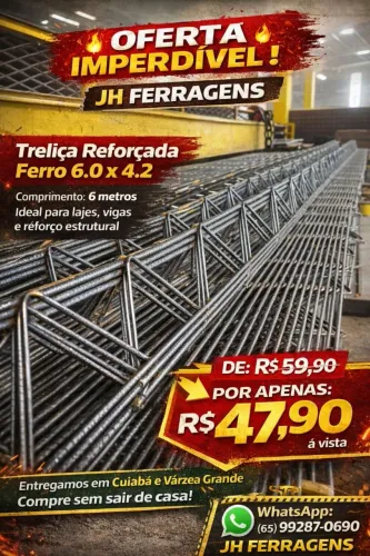 TRELIÇA REFORÇADA 6 METROS