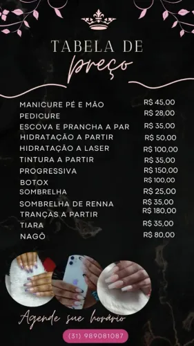 Manicure atendimento em casa ou no local