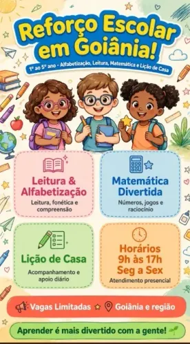 Reforço Escolar em Goiânia!