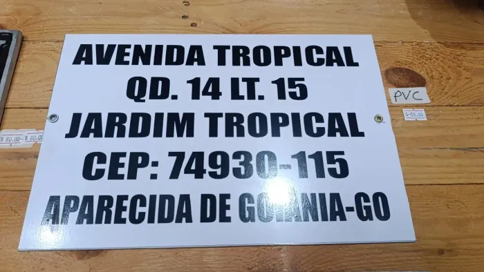 Placa de endereço residencial