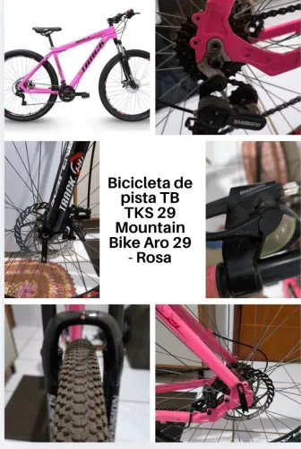 bicicleta feminina tks track special marchas cor rosa