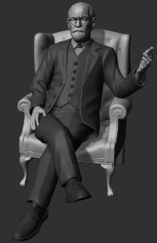 Figure Sigmund Freud feito sob encomenda na escala 1/10