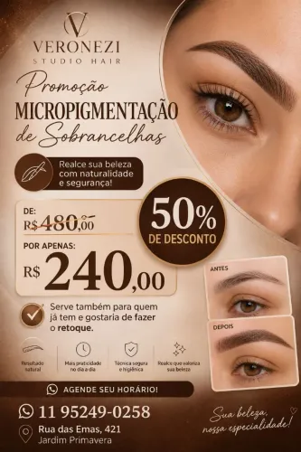 Micropigmentação de sobrancelhas 