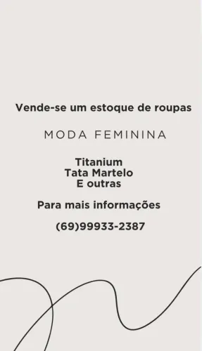 Vende se um estoque de roupas