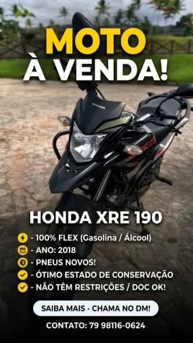 VENDO MOTO HONDA XRE 190 - 2018