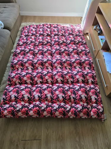 Futon Japonês Suede 125x190x12cm Cerejeira - NOVO