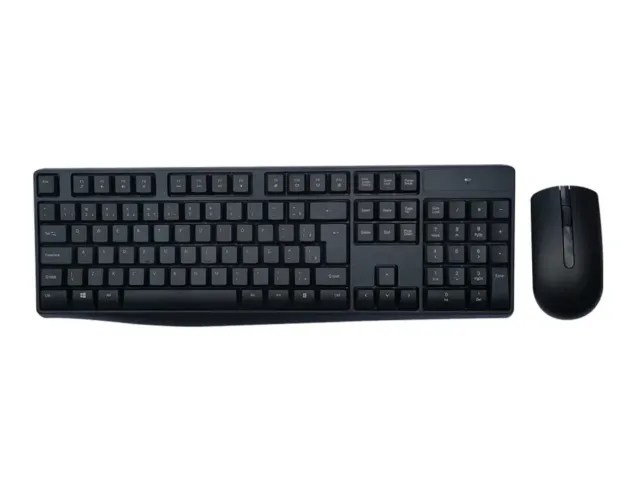 Kit teclado e mouse Target preto, com fio USB.