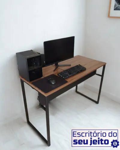 Mesa Gamer Reforçada 1,1 m NOVA Escrivaninha Multiuso para Notebook Estudo Computador Birô