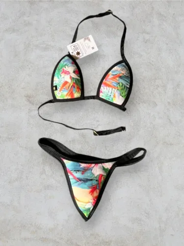 Biquíni Anatômico 100% Lycra Florido Key West Rayz
