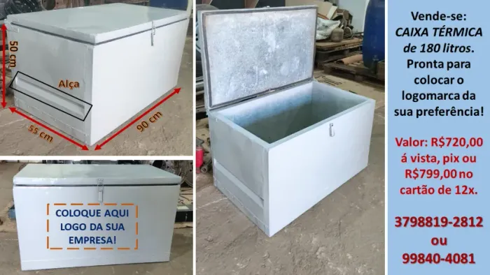 Caixa térmica de 180 litros
