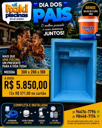 Piscinas Direto de fábrica, fazemos a instalação 