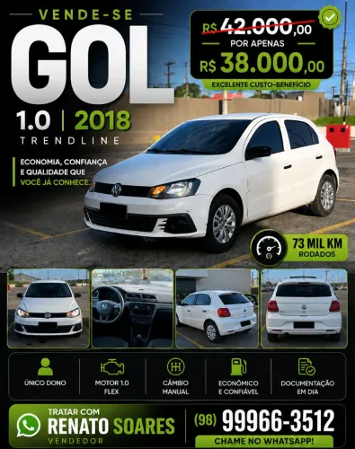 VOLKSWAGEN GOL TRENDLINE 1.0 FLEX 2018