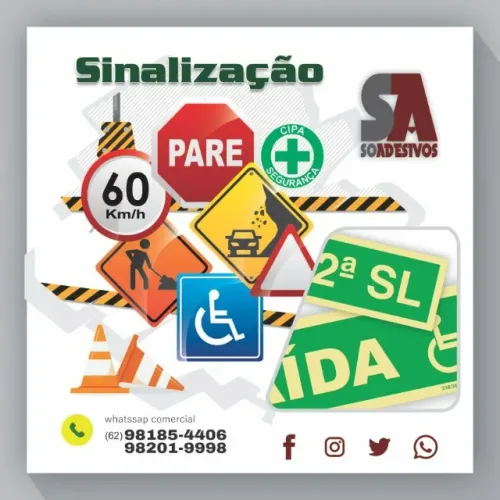 PLACAS E ADESIVOS PARA SINALIZAÇÃO RESIDENCIAL, COMERCIAL E INDUSTRIAL