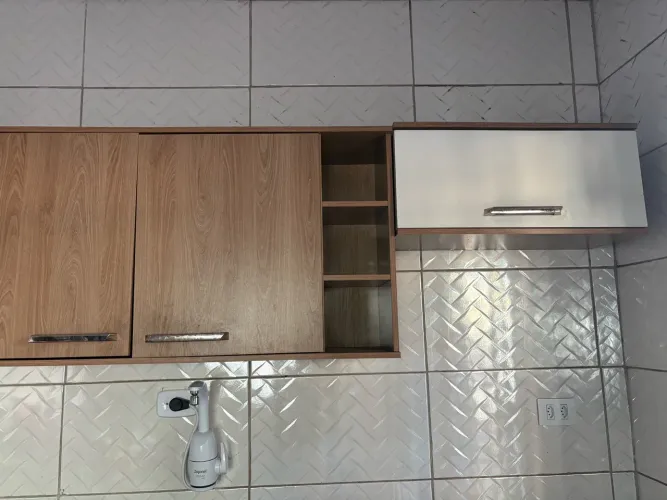 Armário cozinha usado com pia de marmore