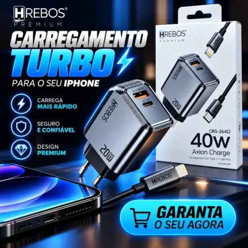 Carregador turbo para iPhone