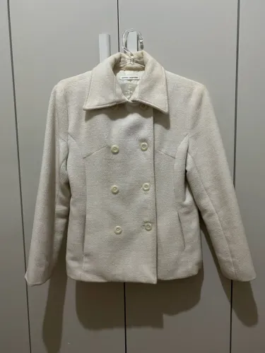  casaco curto de abotoamento duplo (peacoat) 