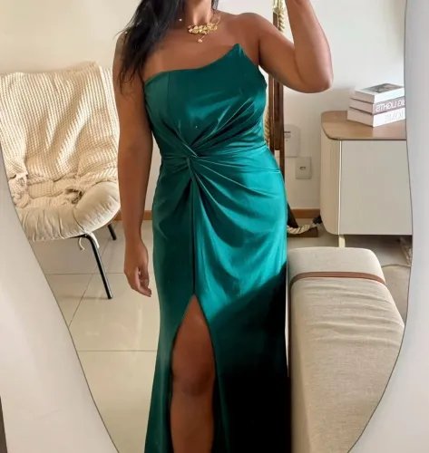 vestido madrinha verde esmeralda