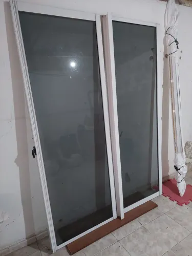 Porta de Correr em Aluminio branco