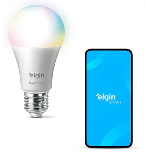 Lâmpada Inteligente Smart Color 10W Elgin RGB Wifi Compatível com Alexa e Google Home